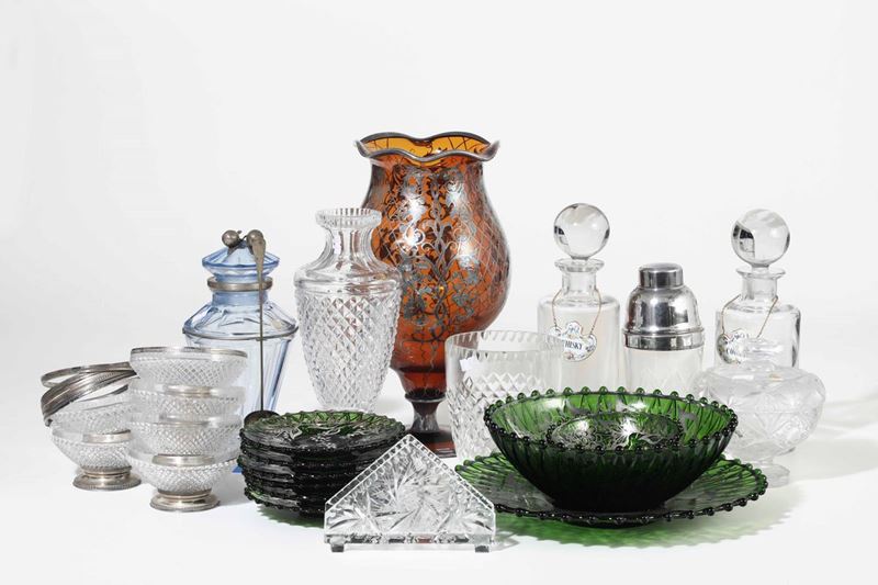 Lotto di cristalli e vetri decorati  - Auction Timed Auction | Fine Art October - Cambi Casa d'Aste