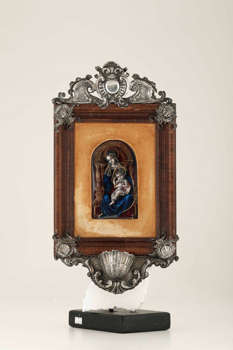 A silver holy water fount, Genoa 1700s  - Auction Silvers and Object de Vertu - Cambi Casa d'Aste