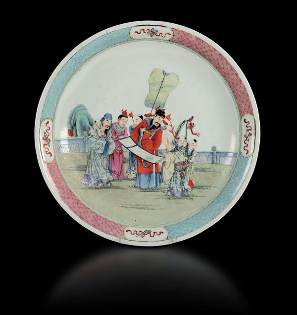A porcelain plate, China, Qing Dynasty, late 1800s
