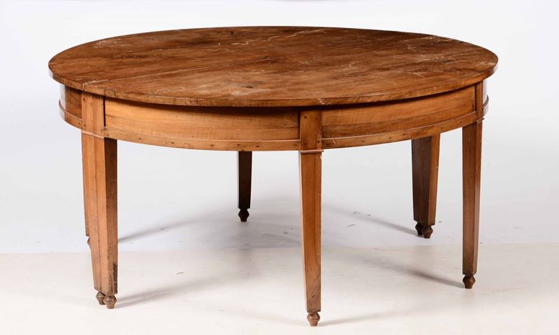Tavolo in noce allungabile, XIX secolo  - Auction Antiques Selected | Time - Cambi Casa d'Aste