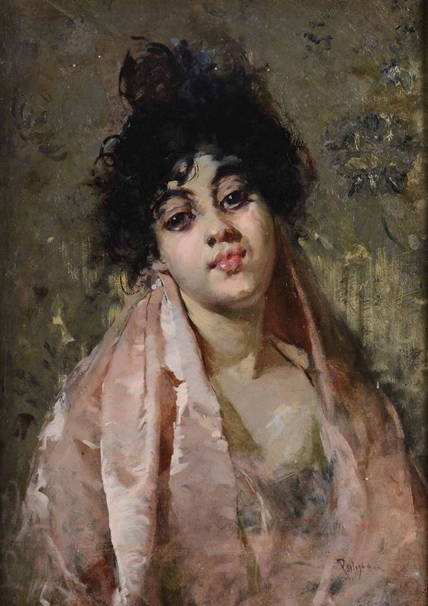 Salvatore Postiglione (1861-1906) Ritratto femminile