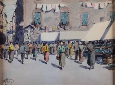 Vittorio Nattino (1890-1971)mercato