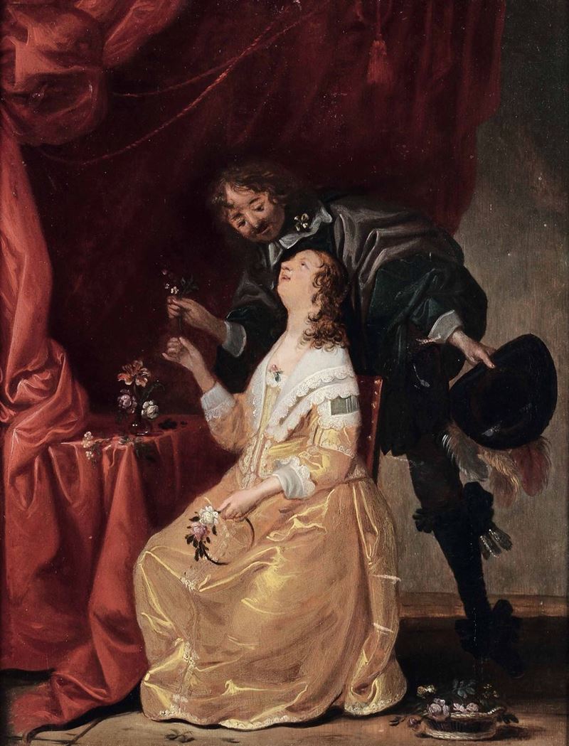 Hendrik Carree (Amsterdam 1656 - L'Aia 1721), attribuito a Iddillio  - Asta Dipinti Antichi | Asta a Tempo - Cambi Casa d'Aste