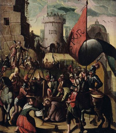 Frederick Van Valkenborch (1566-1623)salita al Calvario