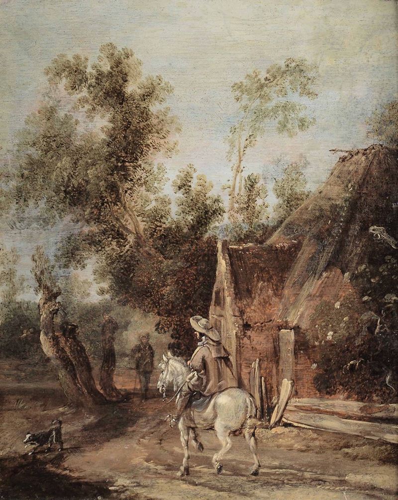 Anthony Jansz Van der Croos (1607-1665) Uomo a cavallo  - Asta Dipinti Antichi | Asta a Tempo - Cambi Casa d'Aste