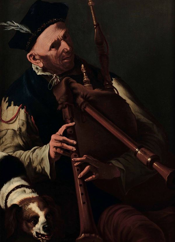 Simone del Tintore (Lucca 1630-1708) Suonatore di cornamusa