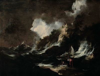 Pieter Mulier Detto il Tempesta (haarlem 1637 - Milano 1701), Attribuito Amarina in Tempesta