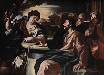 Francesco Solimena (serino 1657 - Napoli 1747)cristo e la Samaritana