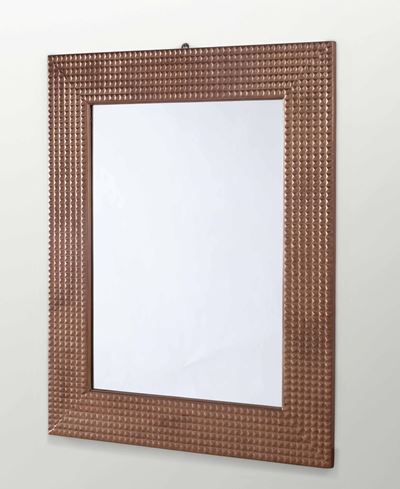 Specchio da Parete con Cornice in Legno Scolpito e Vetro Specchiato.