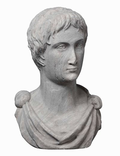 Testa Virile in Marmo Lapicida Rinascimentale, Lombardia XVI Secolo
