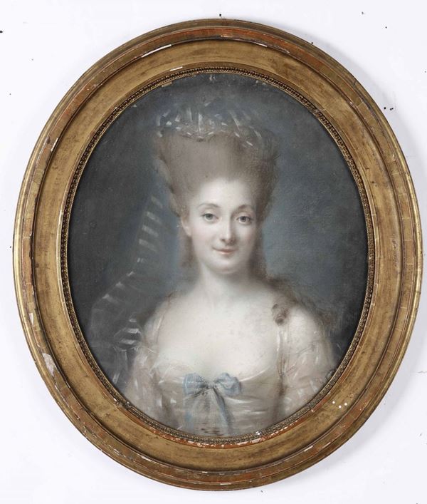 Scuola francese del XVIII secolo Ritratto femminile