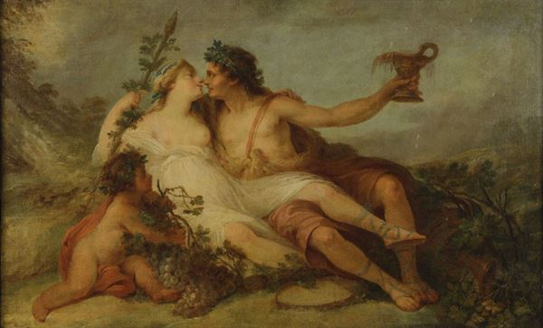 Scuola francese della fine del XVIII secolo Venere, Marte e Cupido