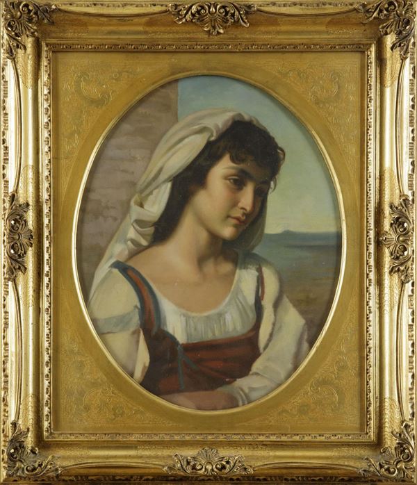 Pittore del XIX secolo Ritratto di fanciulla