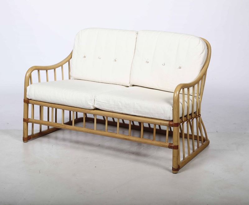 Divanetto in bamboo a due posti  - Auction Antiques | Timed Auction - Cambi Casa d'Aste