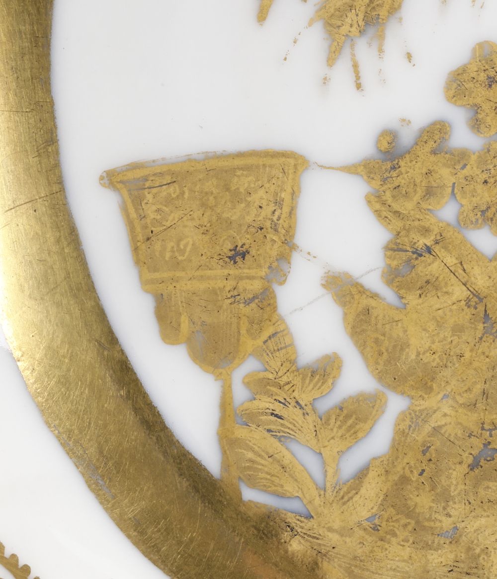 Tre Tazze con Due Piattini Meissen, 1730 Circa (porcellana) Augsburg, Bottega dei Seuter, 1730-17...