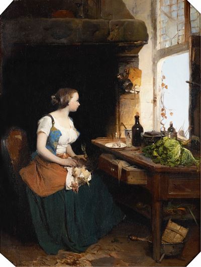 Gerolamo Induno (1827-1890)figura Femminile