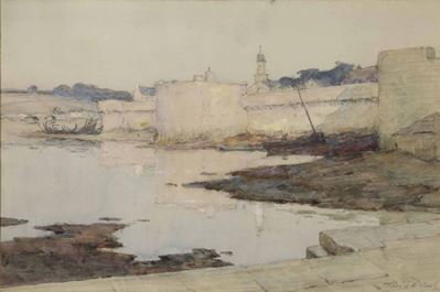 Terrick Williams (1860 - 1936)veduta Costiera