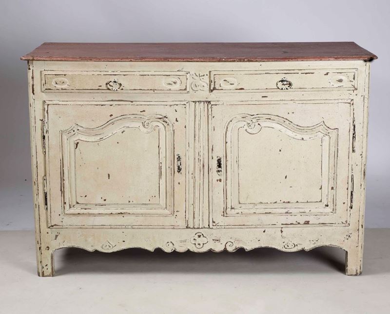 Credenza a due ante in legno dipinto, XX secolo  - Auction Antiques | Timed Auction - Cambi Casa d'Aste