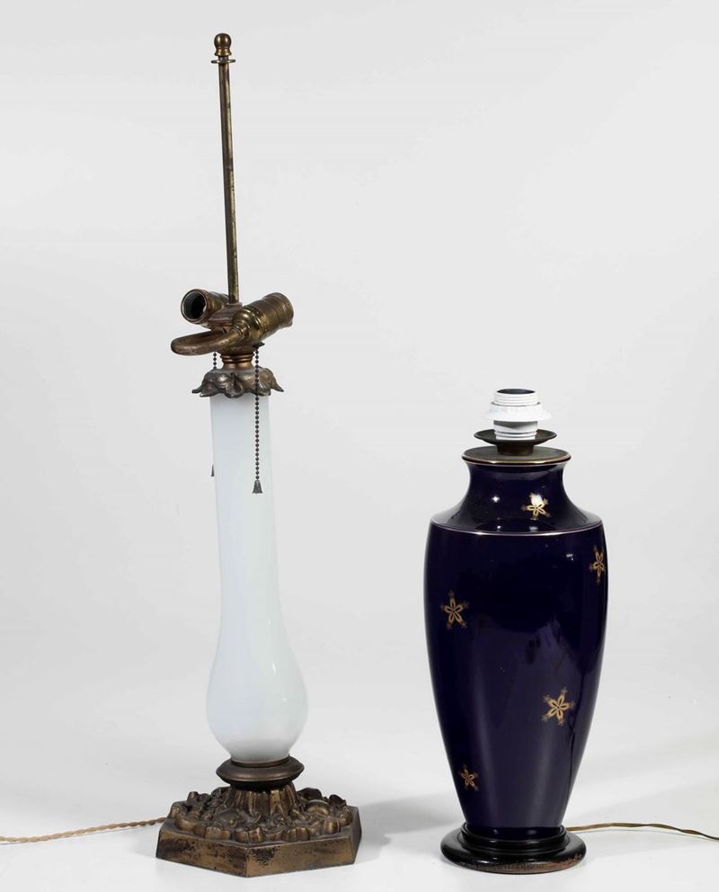 Due lampade da tavolo  - Auction Fine Art September | Timed Auction - Cambi Casa d'Aste