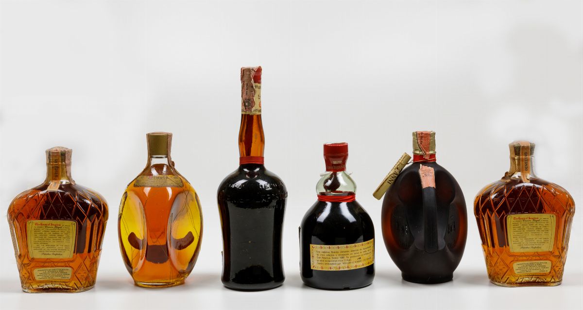 Marnier, Cherry Marnier Dimple Scotch Whisky Vecchia Romagna, Brandy Etichetta Oro Gran Duque D'a...