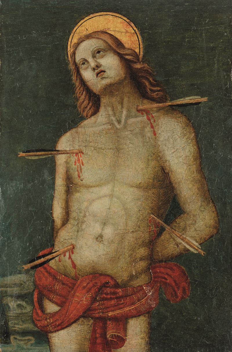 Antoniazzo Romano (1430 - 1508), cerchia di San Sebastiano  - Auction Old Masters | Timed Auction - Cambi Casa d'Aste