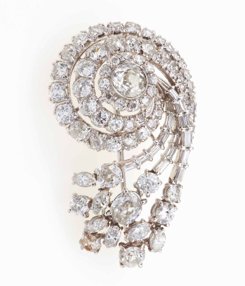 Spilla con diamanti  - Auction Fine Jewels - Cambi Casa d'Aste