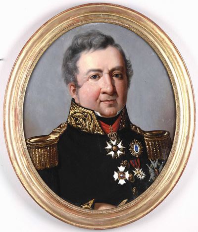 Artista Francese della Prima Metà del XIX Secoloritratto Probabilmente di Luigi Filippo in Alta U...