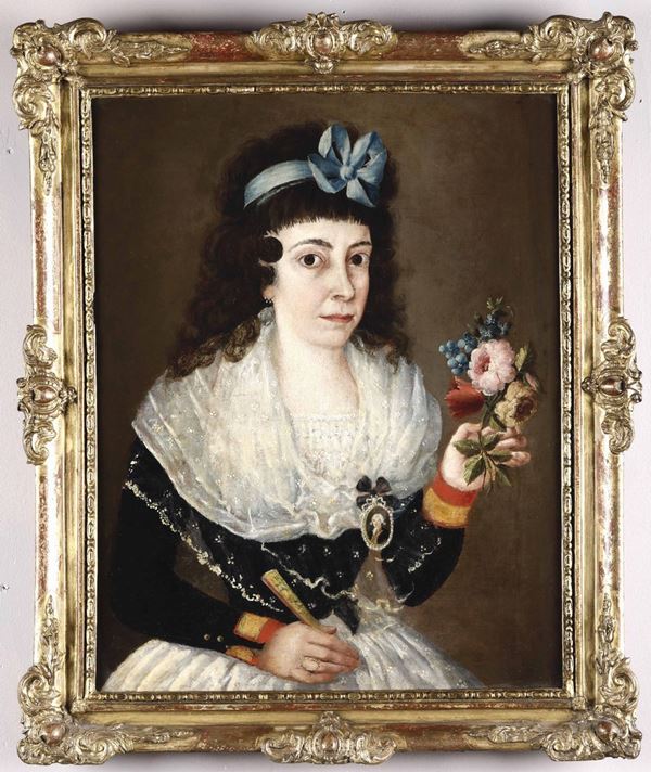 Artista della fine del XVIII secolo Ritratto di giovane donna