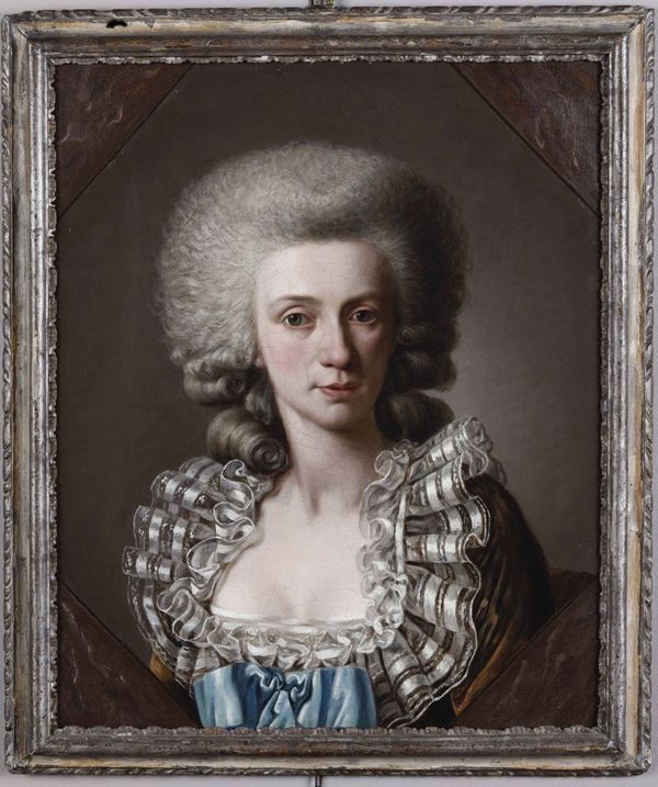 Artista francese della fine del XVIII secolo Ritratto di gentildonna