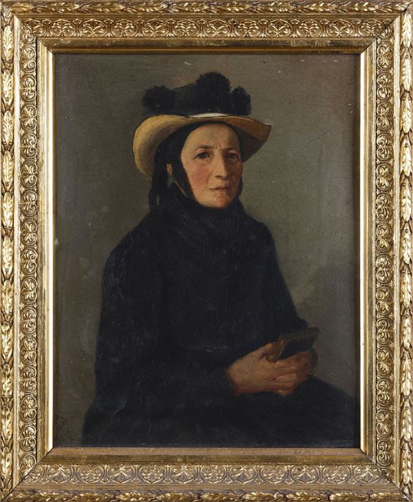 Artista del XIX secolo Ritratto di signora