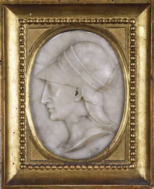 (Marte?). Rilievo in marmo di Carrara. XVIII secolo