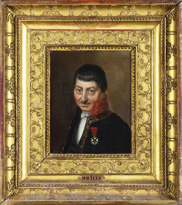 Louis Léopold Boilly (1761 - 1845), attribuito a Ritratto di diplomatico con decorazione