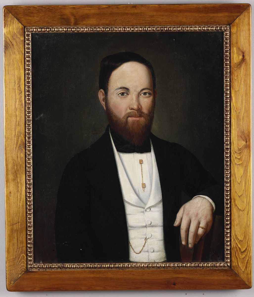 Artista della Metà del XIX Secoloritratto di Gentiluomo Ritratto di Gentildonna