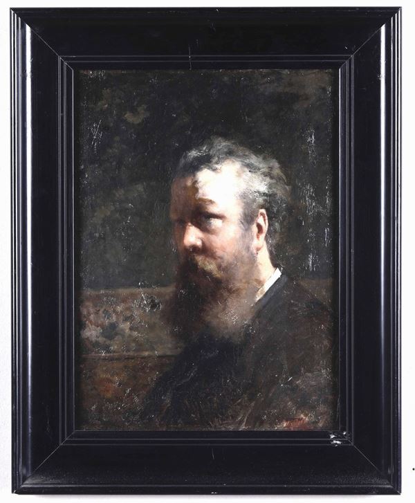 Artista della fine del XIX secolo Ritratto di gentiluomo barbuto