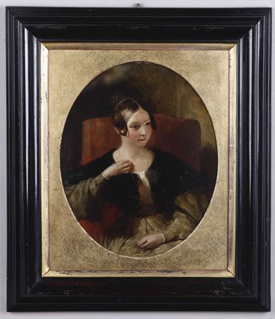 Pittore Inglese del XIX Secoloritratto di Giovane Donna
