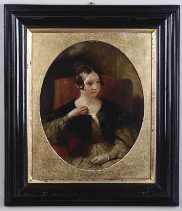 Pittore inglese del XIX secolo Ritratto di giovane donna