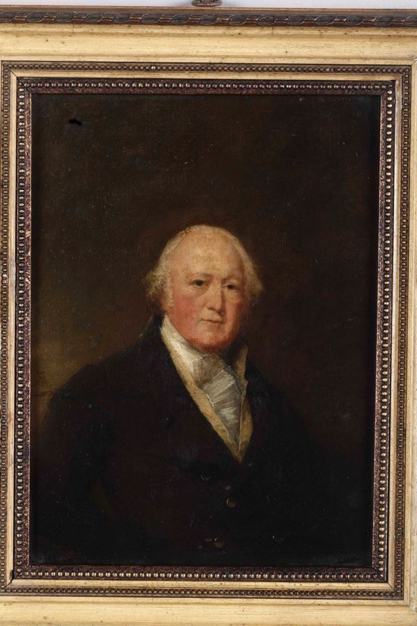 Artista inglese del XIX secolo Ritratto di gentiluomo dai capelli bianchi, 1831