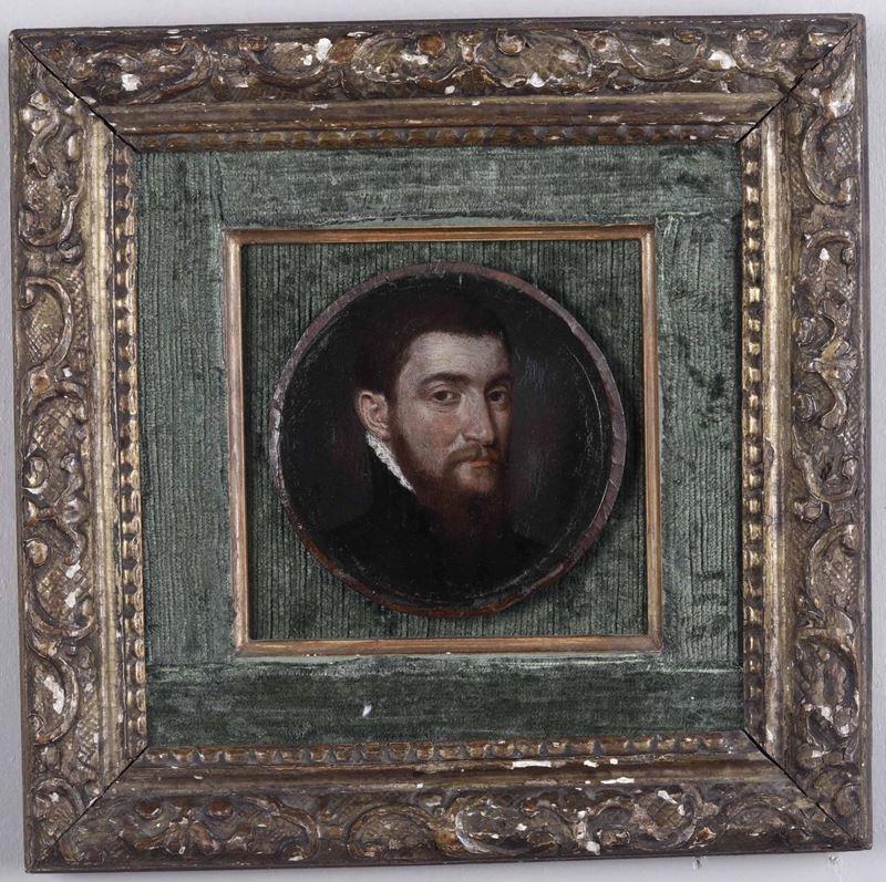 Artista del XVI secolo Ritratto di gentiluomo  - Asta La dimora romana di Giorgio Forattini - I - Cambi Casa d'Aste