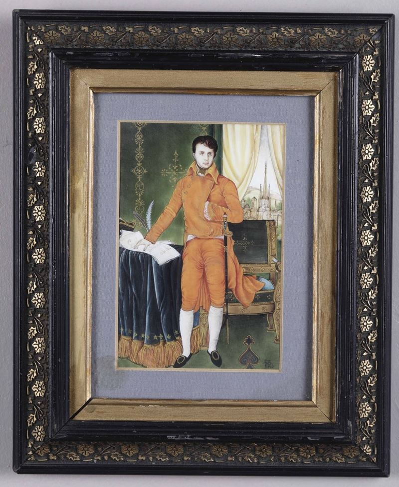 Artista del XIX secolo Ritratto di Napoleone nello studio  - Auction Unique Properties - I - Cambi Casa d'Aste