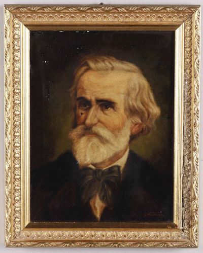 Firmato J. Nalhlenez, Inizio XX Secoloritratto di Giuseppe Verdi