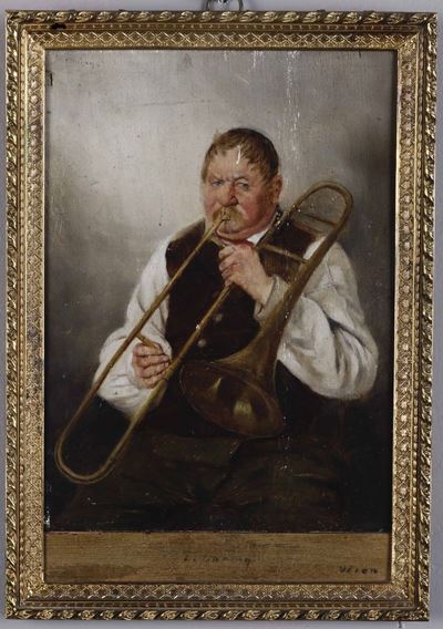 Firmato Indistintamente, Wien, Inizio XX Secolosuonatore di Trombone