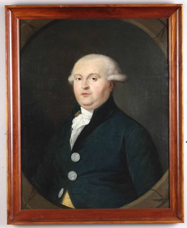 Artista della fine del XVIII secolo Gentiluomo dai capelli bianchi