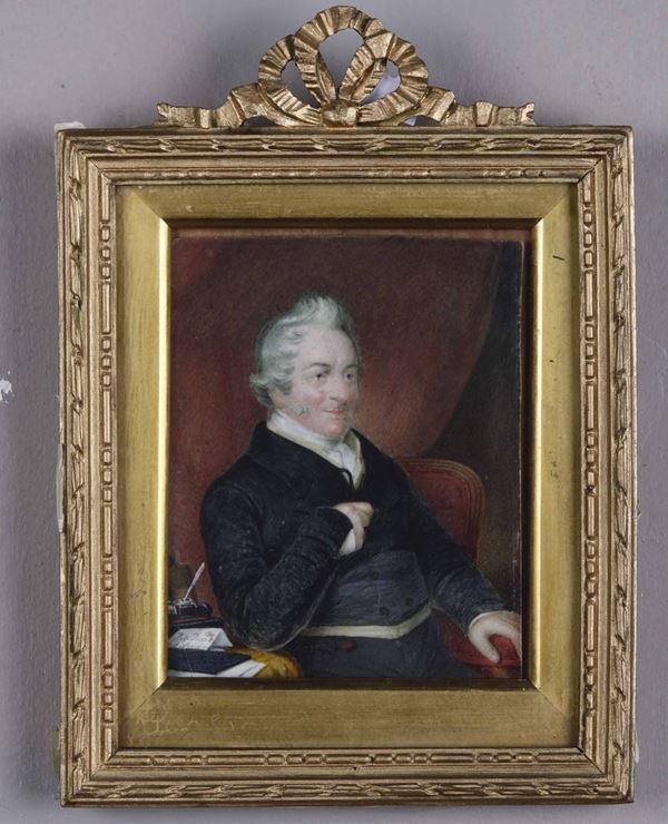 Artista inglese della fine del XIX secolo Ritratto di Charles Price Bart