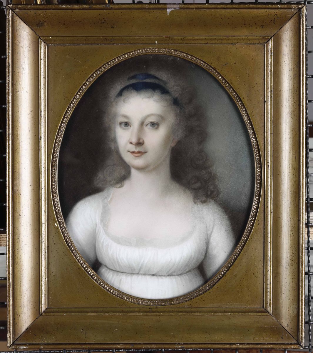 Pittore Dell’inizio del XIX Secoloritratto di Gentildonna in Abito Bianco Ritratto di Gentiluomo ...