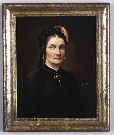 Siglato Sh e Datato 1886ritratto di Vedova