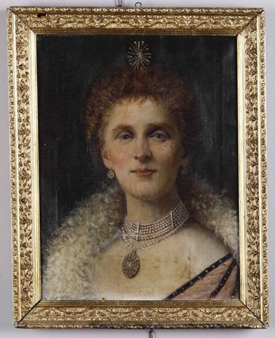 Artista Dell'inizio del XX Secoloritratto di Gentildonna con Collier