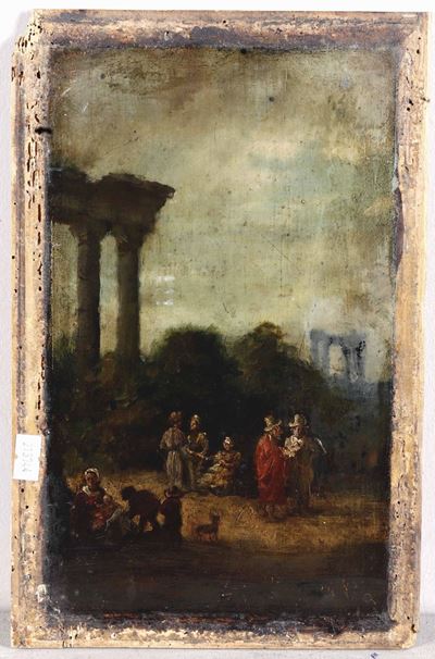Bambocciante del XVIII Secolocapricci con Figure