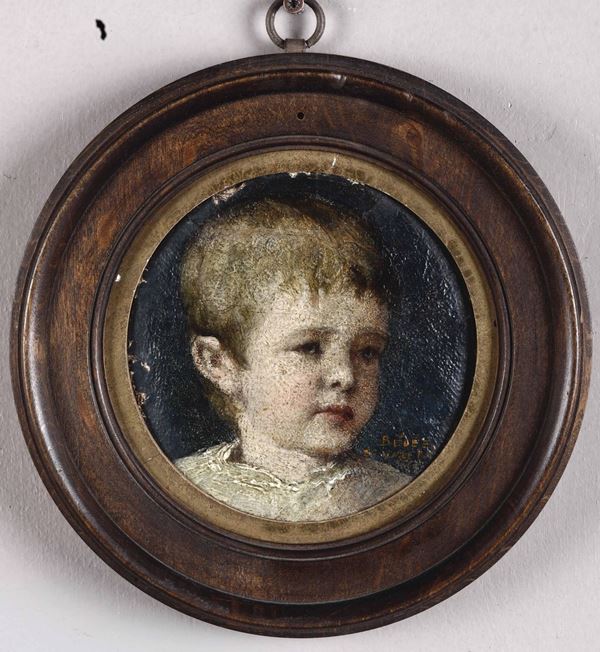 Artista del XIX secolo Ritratto di bambino