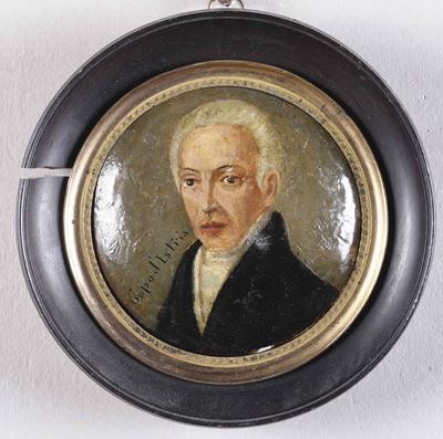 Artista del XIX Secoloritratto di Gentiluomo in Nero