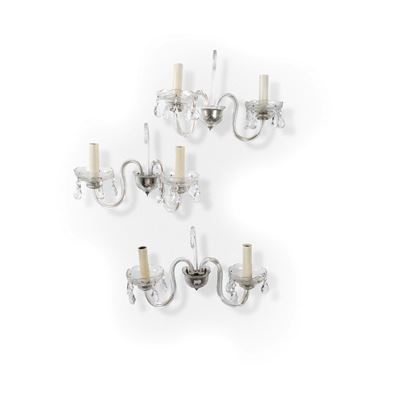 Appliques italiane, vetro e metallo, circa 1950